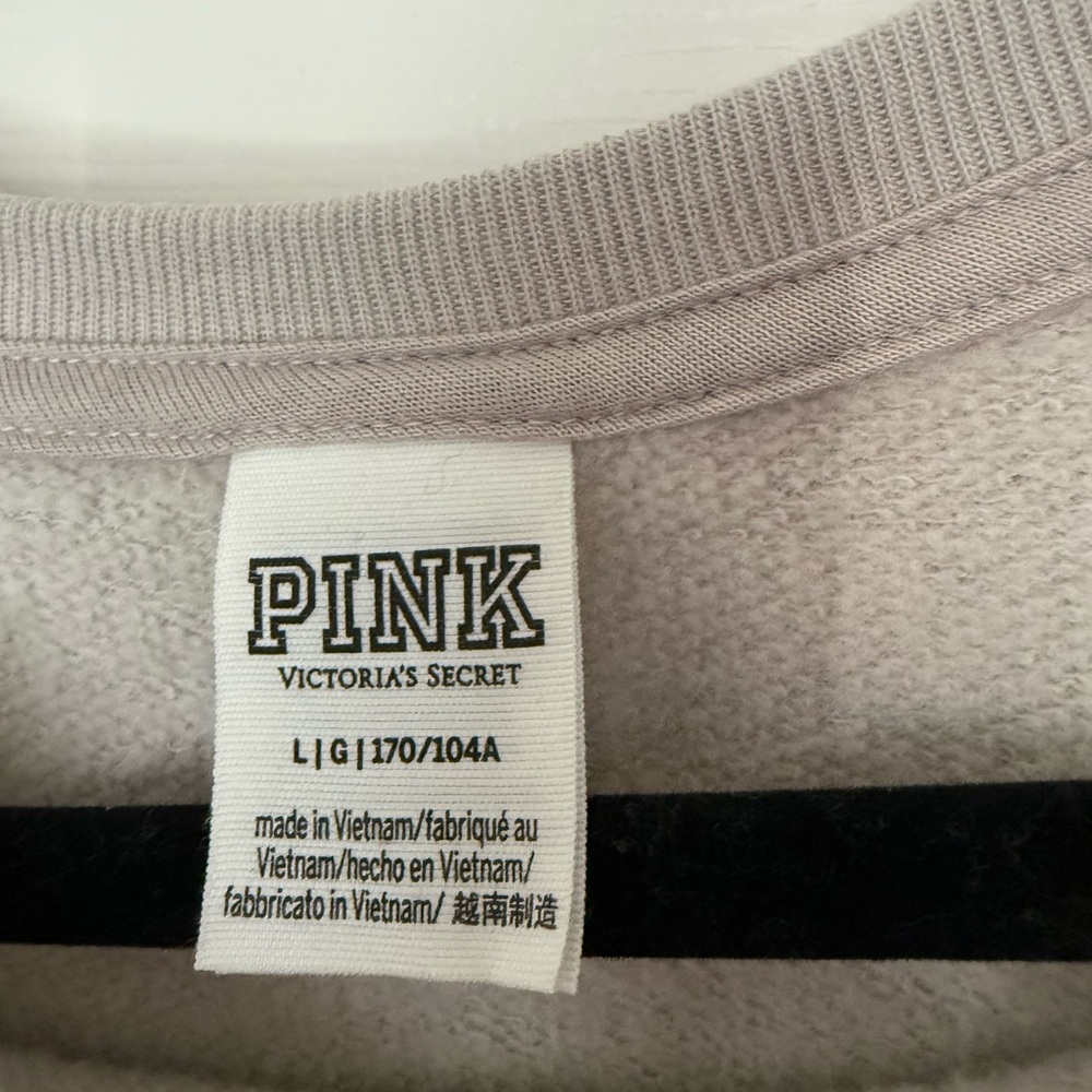 PINK Victoria's Secret Gray Crewneck Sweater - Picture 2 of 5